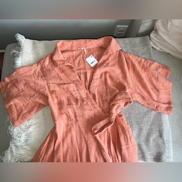 NWT FREE PEOPLE Carefree Days Midi Dress | Savannah Red | MEDIUM - Picture 2 of 4